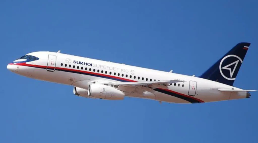 Aeroplane flying in the sky showing principles of lift, thrust, drag, and weight in action